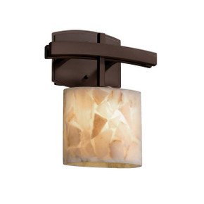 Sconces Single Glass by Justice Designs ( 102 | ALR-8597-30-DBRZ-LED1-700 Alabaster Rocks ) 