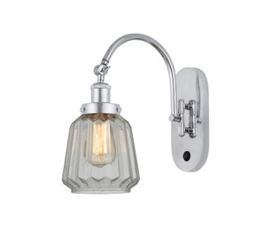 Sconces Single Glass by Innovations ( 405 | 918-1W-PC-G142 Franklin Restoration ) 