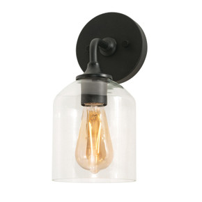 Sconces Single Glass by AFX Lighting ( 162 | WMMS0611MBBK William ) 