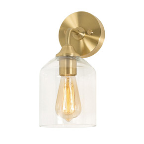 Sconces Single Glass by AFX Lighting ( 162 | WMMS0611MBSB William ) 