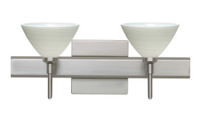Bathroom Fixtures Two Lights by Besa ( 74 | 2SW-1743KR-SN-SQ Domi ) 