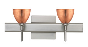 Bathroom Fixtures Two Lights by Besa ( 74 | 2SW-1758CF-SN-SQ Divi ) 
