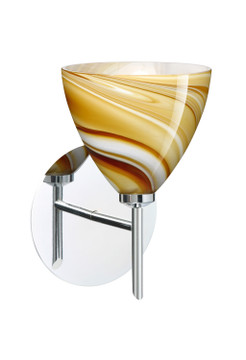 Sconces Single Glass by Besa ( 74 | 1SW-1779HN-CR Mia ) 