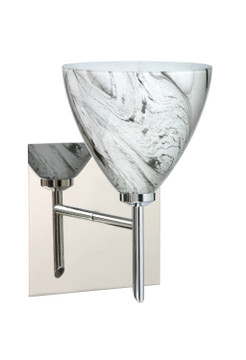 Sconces Single Glass by Besa ( 74 | 1SW-1779MG-CR-SQ Mia ) 