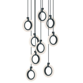 Mid. Chandeliers Multi-Port/Cascade by AFX Lighting ( 162 | HLOP08LAJUDBKRND9 Halo ) 