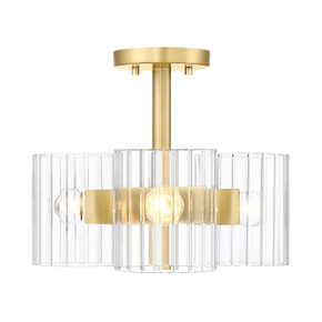 Semi-Flush Mts. Glass Down by Designers Fountain ( 43 | D284C-SF-BG Aries ) 