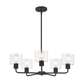 Mid. Chandeliers Glass Up by Designers Fountain ( 43 | D285M-5CH-MB Vibrato ) 