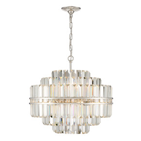 Mid. Chandeliers Glass Down by Crystorama ( 60 | HAY-1405-PN Hayes ) 