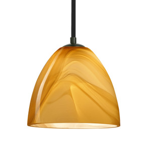 Mini Pendants Glass Down by Besa ( 74 | 1TT-4470HN-LED-BK Besa Vila Stem Pendant ) 