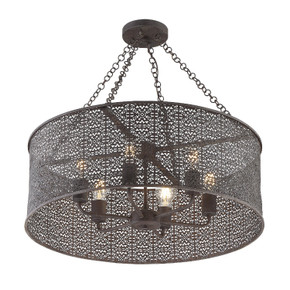Mid. Chandeliers Drum Shade by Crystorama ( 60 | JAS-A5016-FB Jasmine ) 