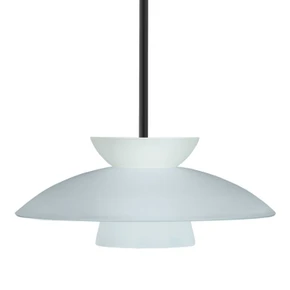 Pendants Bowl Style by Besa ( 74 | 1TT-451325-LED-BK Besa Trilo 15 Stem Pendant ) 