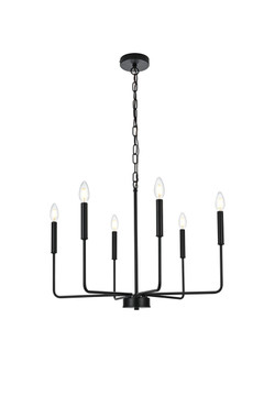 Mid. Chandeliers Candle by Elegant Lighting ( 173 | LD740D26BK Willa ) 