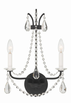 Sconces Double Candle by Crystorama ( 60 | KAR-90902-MK-CL-MWP Karrington ) 