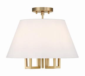 Semi-Flush Mts. Drum Shade by Crystorama ( 60 | 2255-VG_CEILING Westwood ) 