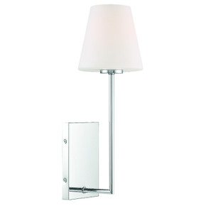 Sconces Single Glass by Crystorama ( 60 | LEN-250-OP-CH Lena ) 
