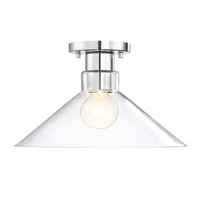 Semi-Flush Mts. Glass Down by Designers Fountain ( 43 | D307M-SF-PN Leena ) 