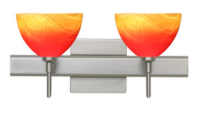 Bathroom Fixtures Two Lights by Besa ( 74 | 2SW-4679SL-SN-SQ Brella ) 