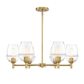 Mid. Chandeliers Glass Up by Designers Fountain ( 43 | D310M-6CH-BG Summer Jazz ) 