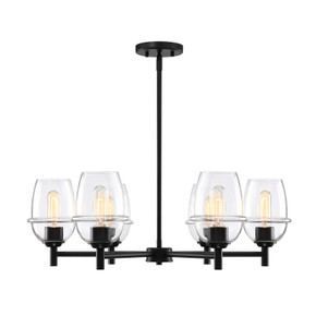 Mid. Chandeliers Glass Up by Designers Fountain ( 43 | D310M-6CH-MB Summer Jazz ) 