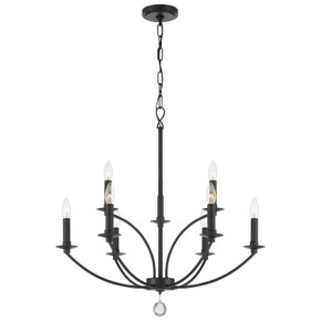 Mid. Chandeliers Candle by Crystorama ( 60 | MIL-8009-BK Mila ) 