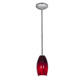 Mini Pendants Glass Down by Access ( 18 | 28011-1R-BS/RUSKY Merlot ) 