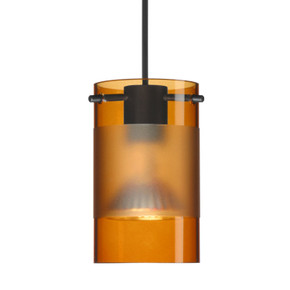 Mini Pendants Glass Down by Besa ( 74 | X-6524EG-LED-BK Besa Scope Pendant ) 