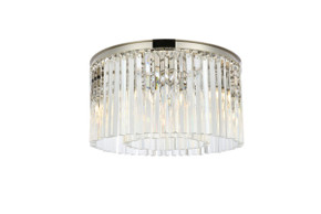 Flush Mounts Drum Shade by Elegant Lighting ( 173 | 1208F26PN/RC Sydney ) 