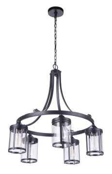 Mid. Chandeliers Glass Down by Craftmade ( 46 | 55325-FB Elliot ) 