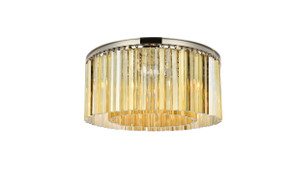 Flush Mounts Drum Shade by Elegant Lighting ( 173 | 1208F31PN-GT/RC Sydney ) 