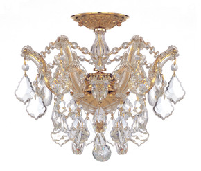 Semi-Flush Mts. Bowl Style by Crystorama ( 60 | 4430-GD-CL-MWP Maria Theresa ) 
