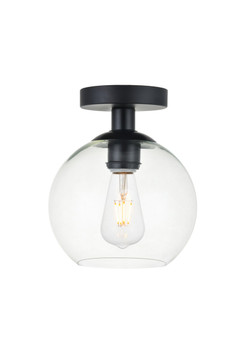 Flush Mounts Glass Down by Elegant Lighting ( 173 | LD2204BK BAXTER ) 