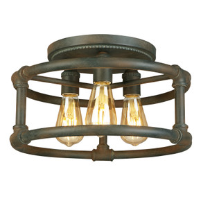 Semi-Flush Mts. Cage by Eglo USA ( 217 | 202851A Wymer ) 
