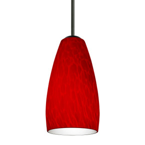 Mini Pendants Glass Down by Besa ( 74 | 1BC-1509RC-MED-BK Besa Chrissy Pendant ) 