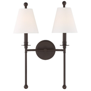 Sconces Double Candle by Crystorama ( 60 | RIV-383-DB Riverdale ) 