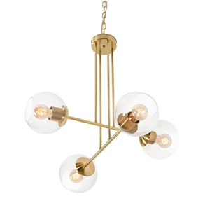 Mid. Chandeliers Glass Down by AFX Lighting ( 162 | JAMP25MBSB Jamie ) 