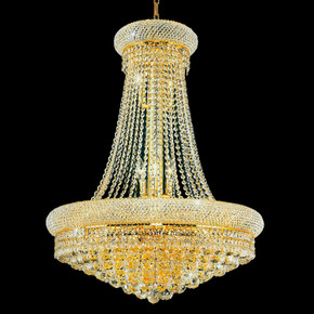 Mid. Chandeliers Glass Down by CWI Lighting ( 401 | 8001P24G Empire ) 