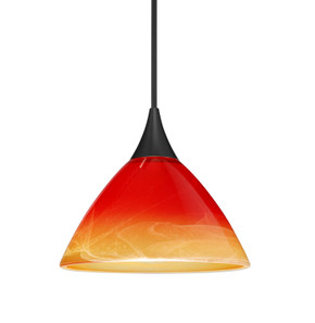 Mini Pendants Glass Down by Besa ( 74 | 1XC-1743SL-LED-BK Besa Domi Pendant ) 