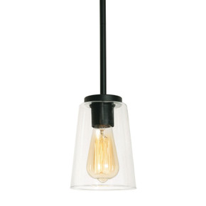 Mini Pendants Glass Down by AFX Lighting ( 162 | JNNP05MBBK Joanna ) 