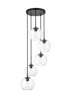 Pendants Multi-port/Cascade by Elegant Lighting ( 173 | LD2226BK BAXTER ) 