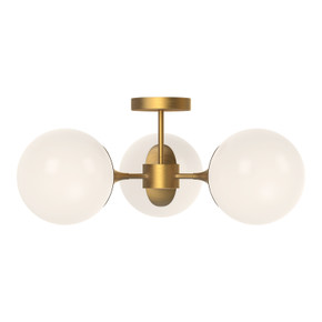 Semi-Flush Mts. Cage by Alora ( 452 | SF505326AGOP Nouveau ) 