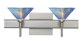 Bathroom Fixtures Two Lights by Besa ( 74 | 2SW-550493-SN-SQ Kona ) 