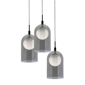 Mid. Chandeliers Glass Down by AFX Lighting ( 162 | KRNP08L30D1BKRND3 Kiran ) 