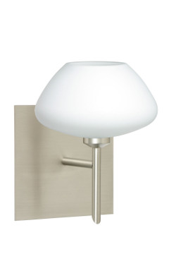 Sconces Single Glass by Besa ( 74 | 1SW-541007-SN-SQ Peri ) 