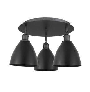 Flush Mounts Metal Shade by Innovations ( 405 | 516-3C-BK-MBD-75-BK Ballston ) 
