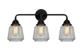 Bathroom Fixtures Three Lights by Innovations ( 405 | 288-3W-BK-G142 Nouveau 2 ) 