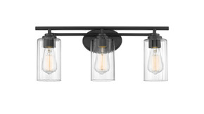 Bathroom Fixtures Three Lights by Innovations ( 405 | 353-3W-BK-CL-LED Auralume ) 