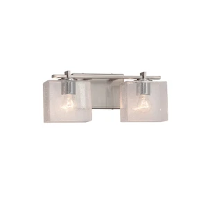 Bathroom Fixtures Two Lights by Justice Designs ( 102 | FSN-8442-55-SEED-NCKL Fusion ) 