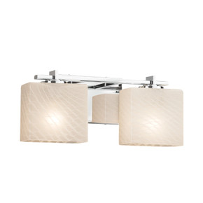 Bathroom Fixtures Two Lights by Justice Designs ( 102 | FSN-8442-55-WEVE-CROM Fusion ) 