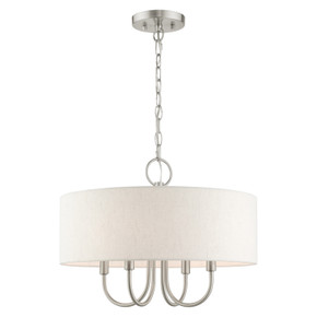 Mini Chandeliers Drum Shade by Livex Lighting ( 107 | 49804-91 Blossom ) 