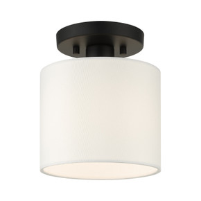 Semi-Flush Mts. Drum Shade by Livex Lighting ( 107 | 41094-04 Meridian ) 